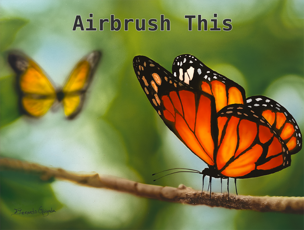 Airbrush HD Stencil with airbrush lesson. The airbrush art class is available at Fine Art Airbrush Courses
